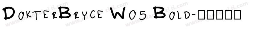 DokterBryce W05 Bold字体转换